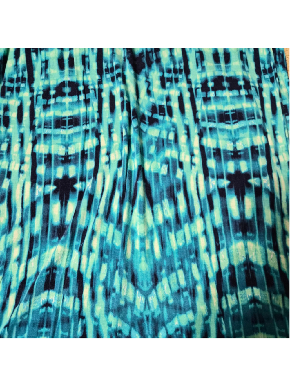 Ana Women's Maxi Skirt Blue and Green Tie Dye Pattern Size M - Picture 4 of 8